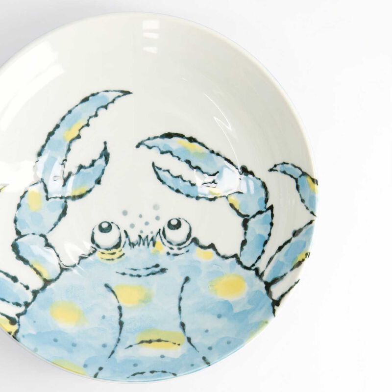 Tokyo Design Studio Seafood Deep Plate 21.5x5cm Crab Light Blue image number 2